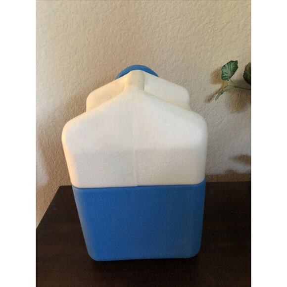 Vintage Kool Aid Drink Jug Cooler Lunchbox Blue & White - Picture 3 of 7